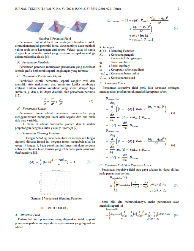 Potential Field Path Planning Pada Permainan Robot Sepak Bola Beroda
